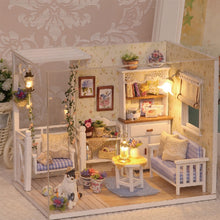 Load image into Gallery viewer, Stylish wooden dolls house with furniture