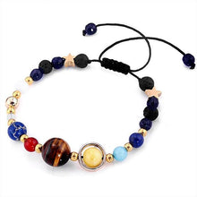 Load image into Gallery viewer, Natural stone solar system bracelet