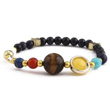 Load image into Gallery viewer, Natural stone solar system bracelet